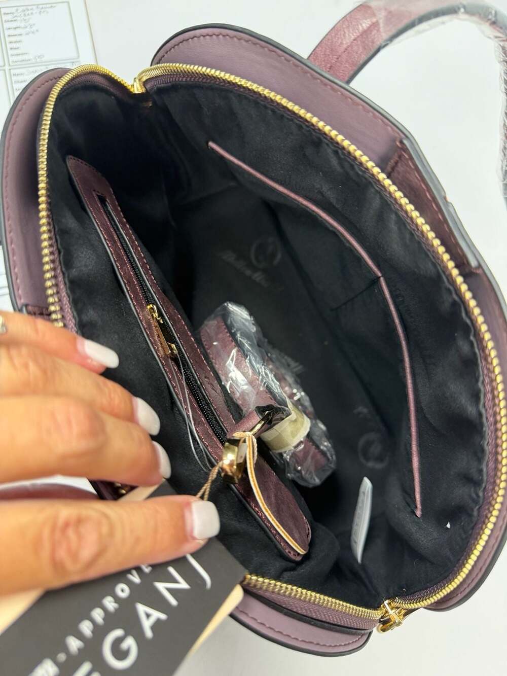Mellow World Rory Dome Shoulder Bag in Dark Purple - Picture 9 of 14